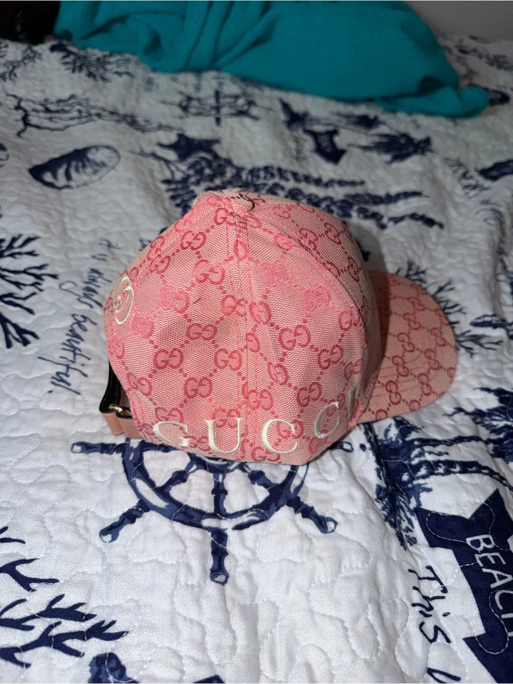 Pink GG Monogram Baseball Cap